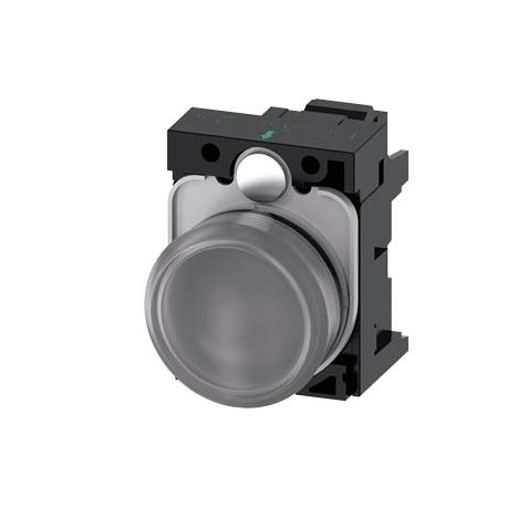 3SU1106-6AA70-3AA0 - 3SU1106-6AA70-3AA0 SIEMENS Indicator lights, 22 mm, round, plastic, clear, lens, smooth, with holder, LED mo..