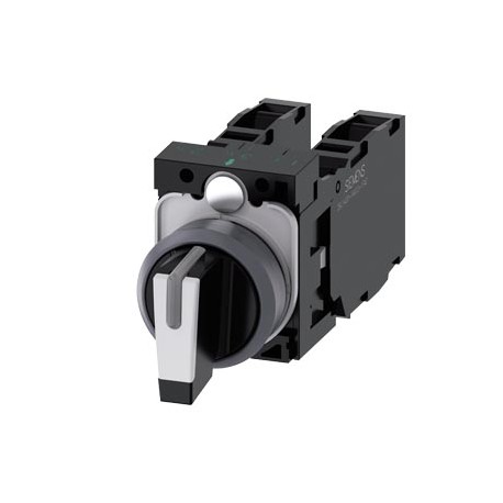 3SU1130-2BL60-1LA0 - 3SU1130-2BL60-1LA0 SIEMENS Selector switch, illuminable, 22 mm, round, plastic with metal front ring, white,..