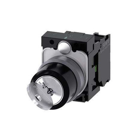 3SU1130-4BF11-1BA0 - 3SU1130-4BF11-1BA0 SIEMENS RONIS key-operated switch, 22 mm, round, plastic with metal front ring, lock numb..