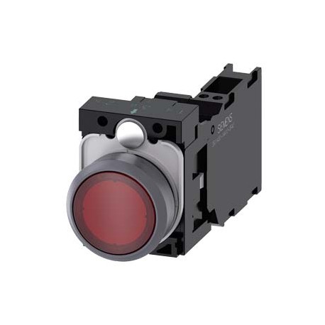 3SU1132-0AB20-3FA0 - 3SU1132-0AB20-3FA0 SIEMENS Illuminated pushbutton, 22 mm, round, plastic with metal front ring, red, pushbut..