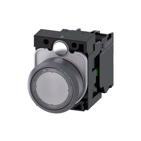 3SU1132-0AB70-1BA0 - 3SU1132-0AB70-1BA0 SIEMENS Illuminated pushbutton, 22 mm, round, plastic with metal front ring, clear, pushb..