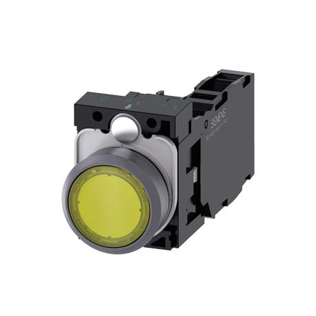 3SU1133-0AB30-1FA0 - 3SU1133-0AB30-1FA0 SIEMENS Illuminated pushbutton, 22 mm, round, plastic with metal front ring, yellow, push..
