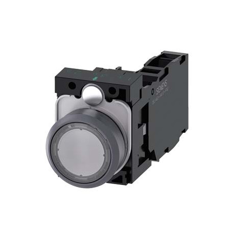 3SU1136-0AB70-1FA0 - 3SU1136-0AB70-1FA0 SIEMENS Illuminated pushbutton, 22 mm, round, plastic with metal front ring, clear, pushb..