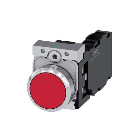 3SU1150-0AB20-1FA0 - 3SU1150-0AB20-1FA0 SIEMENS Pushbutton, 22 mm, round, metal, shiny, red, pushbutton, flat, momentary contact ..