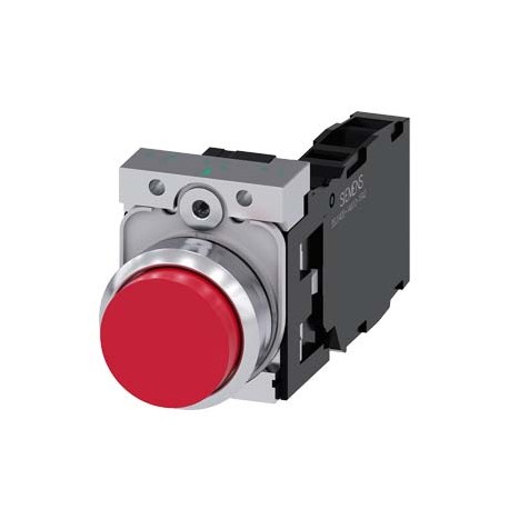 3SU1150-0BB20-1FA0 - 3SU1150-0BB20-1FA0 SIEMENS Pushbutton, 22 mm, round, metal, shiny, red, pushbutton, raised, momentary contac..