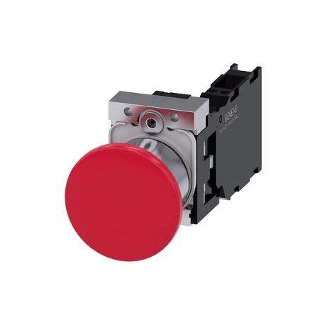 3SU1150-1BA20-3FA0 - 3SU1150-1BA20-3FA0 SIEMENS Mushroom pushbutton, 22 mm, round, metal, shiny, red, 40 mm, latching, pull-to-un..