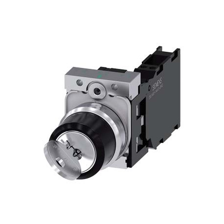 3SU1150-4BF11-3FA0 - 3SU1150-4BF11-3FA0 SIEMENS RONIS key-operated switch, 22 mm, round, metal, shiny, lock number SB30, with 2 k..