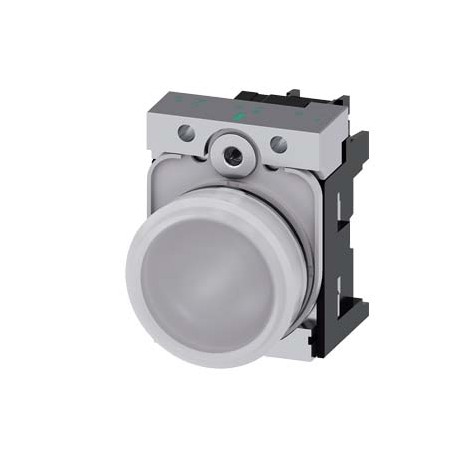 3SU1152-6AA60-1AA0 - 3SU1152-6AA60-1AA0 SIEMENS Indicator lights, 22 mm, round, metal, shiny, white, lens, smooth, with holder, L..