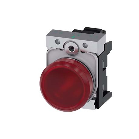 3SU1156-6AA20-3AA0 - 3SU1156-6AA20-3AA0 SIEMENS Indicator lights, 22 mm, round, metal, shiny, red, lens, smooth, with holder, LED..