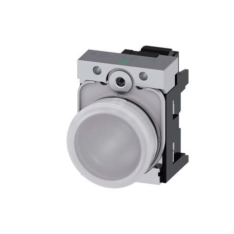 3SU1156-6AA60-3AA0 - 3SU1156-6AA60-3AA0 SIEMENS Indicator lights, 22 mm, round, metal, shiny, white, lens, smooth, with holder, L..