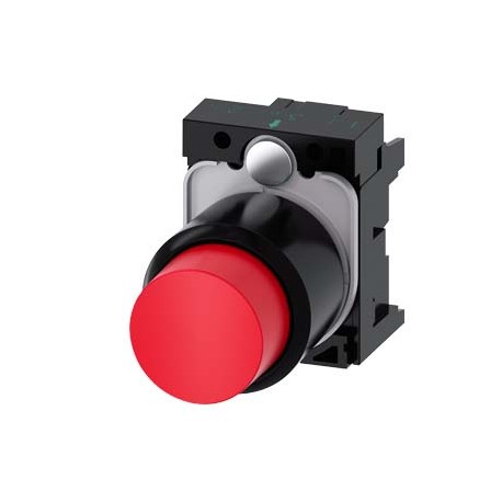 3SU1200-0FB20-0AA0 - 3SU1200-0FB20-0AA0 SIEMENS Pushbutton, compact, with extended stroke (12 mm), 22 mm, round, plastic, red, pu..