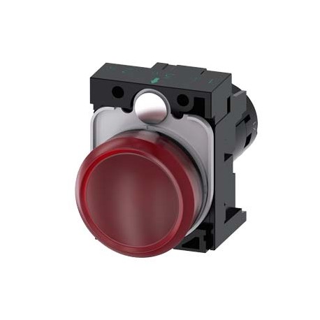 3SU1201-6AB20-1AA0 - 3SU1201-6AB20-1AA0 SIEMENS Indicator lights, compact, 22 mm, round, plastic, red, lens, smooth, with holder,..
