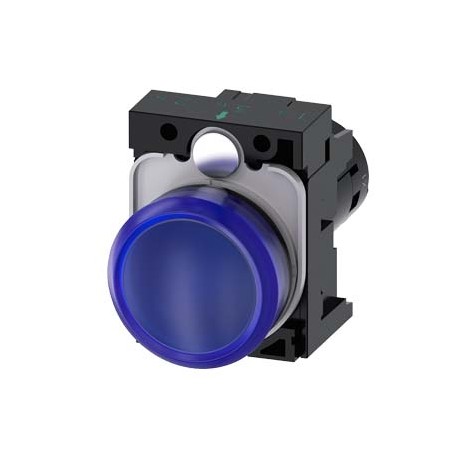 3SU1201-6AB50-1AA0 - 3SU1201-6AB50-1AA0 SIEMENS Indicator lights, compact, 22 mm, round, plastic, blue, lens, smooth, with holder..