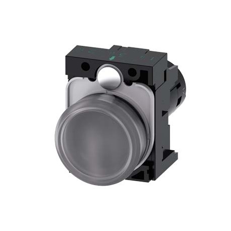 3SU1201-6AB70-1AA0 - 3SU1201-6AB70-1AA0 SIEMENS Indicator lights, compact, 22 mm, round, plastic, clear, lens, smooth, with holde..