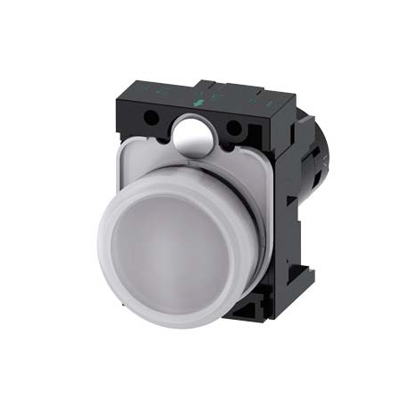 3SU1201-6AB60-1AA0 - 3SU1201-6AB60-1AA0 SIEMENS Indicator lights, compact, 22 mm, round, plastic, white, lens, smooth, with holde..