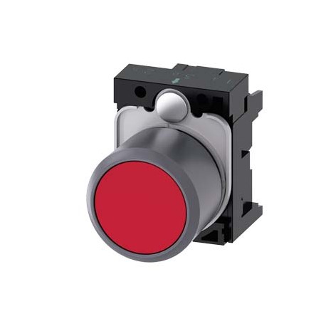3SU1230-0EB20-0AA0 - 3SU1230-0EB20-0AA0 SIEMENS Pushbutton, compact, with extended stroke (12 mm), 22 mm, round, plastic with met..