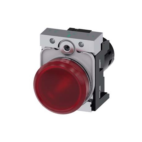 3SU1251-6AF20-1AA0 - 3SU1251-6AF20-1AA0 SIEMENS Indicator lights, compact, 22 mm, round, metal, red, lens, smooth, with holder, O..