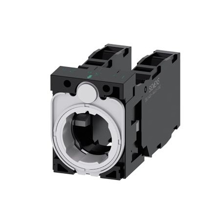 3SU1500-1AA10-1LA0 - 3SU1500-1AA10-1LA0 SIEMENS Holder for 3 modules, plastic, 1 NO+1 NC, 1 NO+1 NC, screw terminal