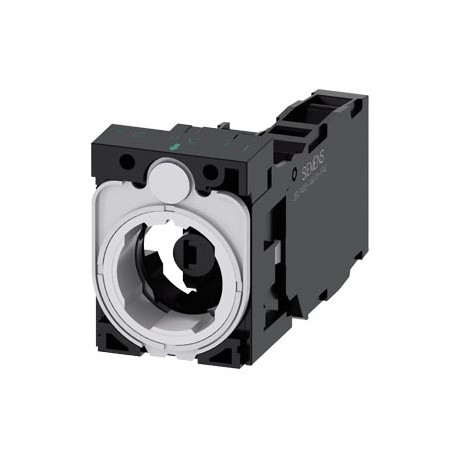 3SU1501-1AG00-1FA0 - 3SU1501-1AG00-1FA0 SIEMENS holder, 3-way, plastic, 1 NO+1 NC, LED module, amber, 6-24 V AC/DC, screw terminal