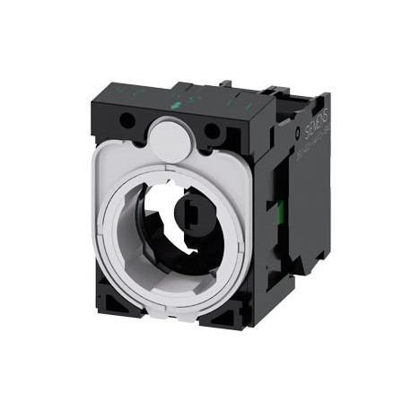 3SU1501-1AG40-1BA0 - 3SU1501-1AG40-1BA0 SIEMENS holder, 3-way, plastic, 1 NO, LED module, green, 6-24 V AC/DC, screw terminal