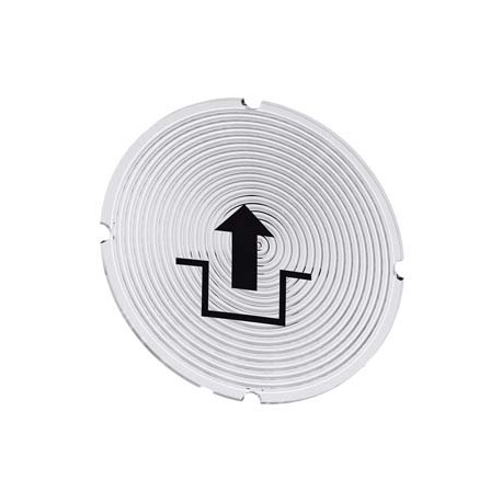 3SU1900-0AB71-0RL0 - 3SU1900-0AB71-0RL0 SIEMENS Inscription plate for illuminated pushbutton, round, milky with black font, with ..