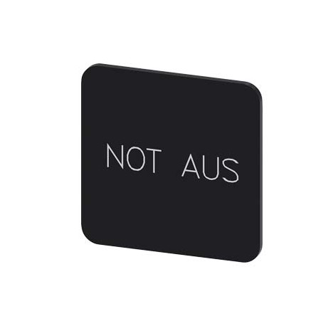 3SU1900-0AF16-0AS0 - 3SU1900-0AF16-0AS0 SIEMENS Labeling plate for gluing on enclosure, label size 22x22 mm, black label, white f..