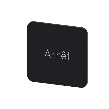 3SU1900-0AF16-0GB0 - 3SU1900-0AF16-0GB0 SIEMENS labeling plate for gluing on enclosure, label size 22 x 22 mm, black label, white..