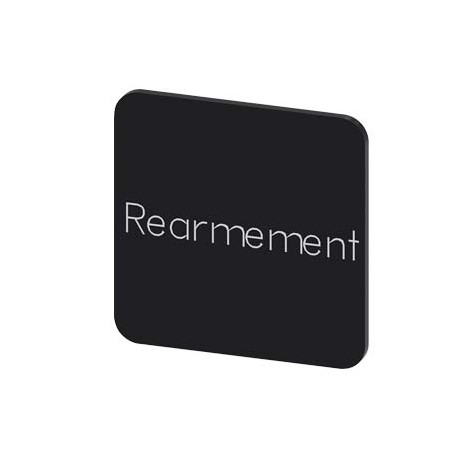 3SU1900-0AF16-0GV0 - 3SU1900-0AF16-0GV0 SIEMENS labeling plate for gluing on enclosure, label size 22 x 22 mm, black label, white..