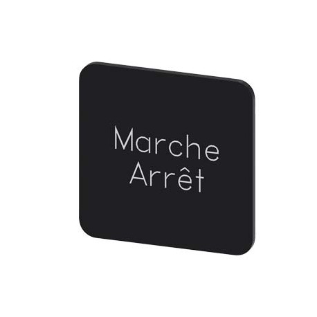 3SU1900-0AF16-0GU0 - 3SU1900-0AF16-0GU0 SIEMENS Labeling plate for gluing on enclosure, label size 22x22 mm, black label, white f..