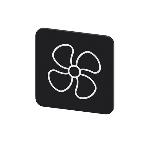 3SU1900-0AF16-0RV0 - 3SU1900-0AF16-0RV0 SIEMENS Labeling plate for gluing on enclosure, Label size 22x22 mm, black label, white f..