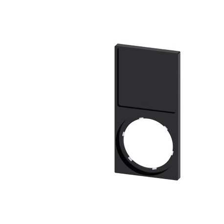 3SU1900-0AQ10-0AA0 - 3SU1900-0AQ10-0AA0 SIEMENS Label holder, 22mm, frame rectangular at the bottom, black, for labeling plate 27..
