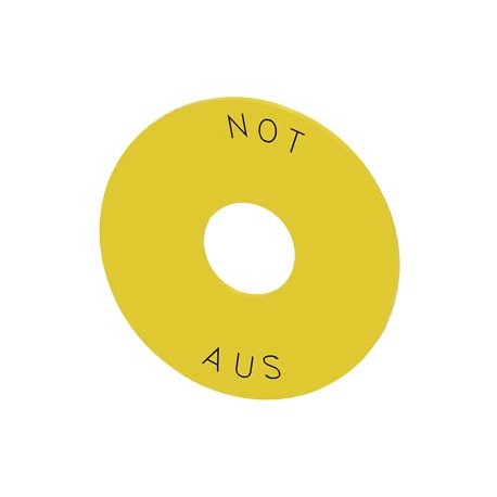 3SU1900-0BB31-0AS0 - 3SU1900-0BB31-0AS0 SIEMENS Washer for EMERGENCY STOP, yellow, with inscription: NOT-AUS, outer diameter 75 m..