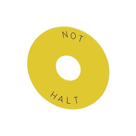 3SU1900-0BB31-0AT0 - 3SU1900-0BB31-0AT0 SIEMENS Washer for EMERGENCY STOP, yellow, with inscription: NOT-HALT, outer diameter 75 ..