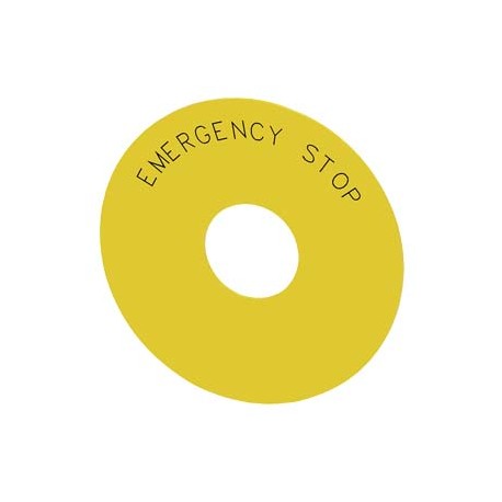 3SU1900-0BC31-0DA0 - 3SU1900-0BC31-0DA0 SIEMENS Backing plate round, for EMERGENCY STOP mushroom pushbutton, yellow, self-adhesiv..