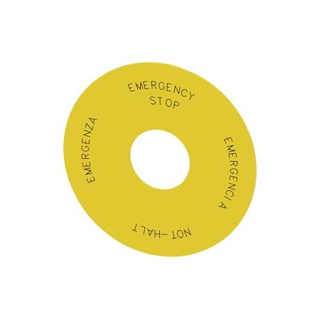3SU1900-0BC31-0NB0 - 3SU1900-0BC31-0NB0 SIEMENS Backing plate round, for EMERGENCY STOP mushroom-type actuator, yellow, self-adhe..