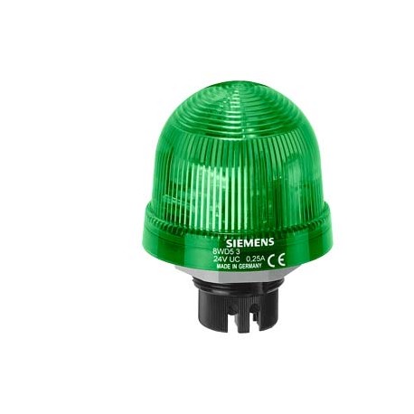 8WD5300-1AC - 8WD5300-1AC SIEMENS Integrated signal lamp, continuous light, green, 12-230 V AC/DC, Diameter 70 mm