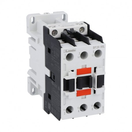 BF2600L024 - BF2600L024 LOVATO THREE-POLE CONTACTOR, IEC OPERATING CURRENT IE (AC3) 26A, DC COIL LOW CONSUMPTION, 24VDC
