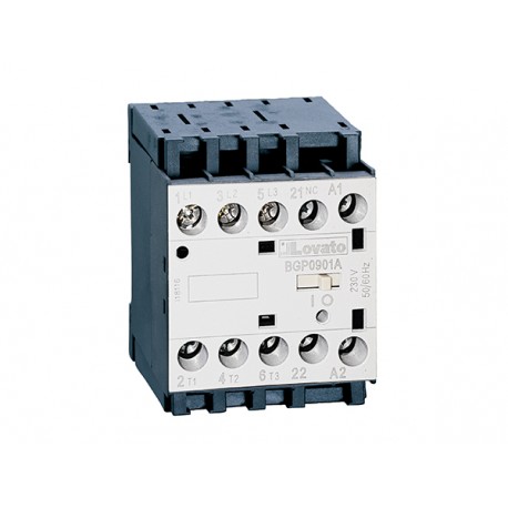 11BGP0901D012 - 11BGP0901D012 BGP0901D012 LOVATO THREE-POLE CONTACTOR, IEC OPERATING CURRENT IE (AC3) 9A, DC COIL, 12VDC, 1N..