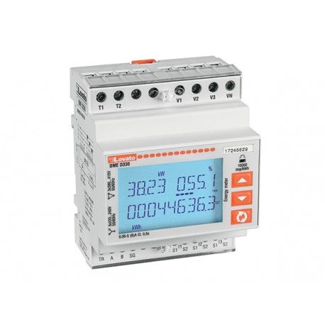 DMED330 - DMED330 LOVATO ENERGY METER, THREE PHASE WITH OR WITHOUT NEUTRAL, NON EXPANDABLE, CONNECTION BY CT /5A SECON..
