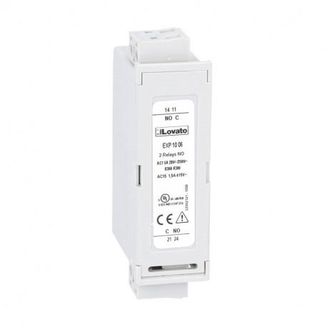 EXP1006 - EXP1006 LOVATO EXPANSION MODULE EXP SERIES FOR FLUSH-MOUNT PRODUCTS, 2 RELAY OUTPUTS TO INCREASE NUMBER OF S..
