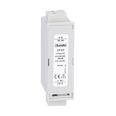 EXP1007 - EXP1007 LOVATO EXPANSION MODULE EXP SERIES FOR FLUSH-MOUNT PRODUCTS, 3 RELAY OUTPUTS TO INCREASE NUMBER OF S..