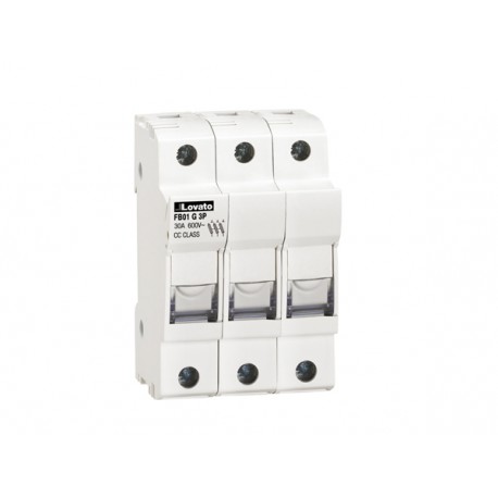 FB01G3P - FB01G3P LOVATO FUSE HOLDER UL CERTIFIED FOR CLASS CC FUSES FOR NORTH AMERICAN MARKET, FOR 10X38MM FUSES. 30A..
