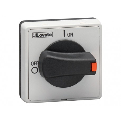 GAX68B - GAX68B LOVATO DOOR COUPLING HANDLE, PADLOCKABLE. BLACK, ROTATING, FOR GA016A…GA063SA, GA040D, GA016C…GA040C ..