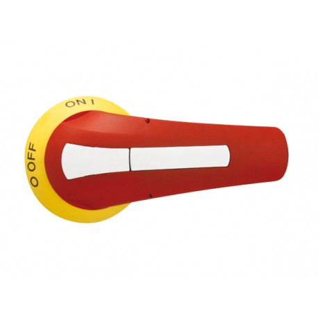 GEX61N - GEX61N LOVATO DOOR COUPLING LEVER HANDLE, PADLOCKABLE. RED/YELLOW ROTATING TYPE WITH SCREW FIXING ON DOOR, 9..