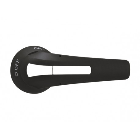 GEX67NB - GEX67NB LOVATO DOOR COUPLING LEVER HANDLE, PADLOCKABLE. BLACK ROTATING TYPE WITH SCREW FIXING ON DOOR, 143MM..