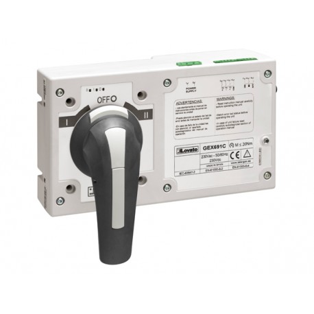GEX690C - GEX690C LOVATO MOTORISED CONTROL UNIT FOR CHANGEOVER SWITCHES. RATED AUXILIARY SUPPLY VOLTAGE 230VAC, FOR GE..
