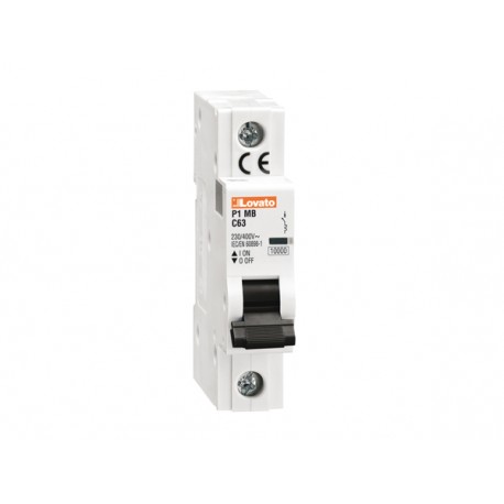 P1MB1PD01 - P1MB1PD01 LOVATO MINIATURE CIRCUIT BREAKER, 1P 10KA. 1 MODULE, CHARACTERISTIC D, 1A