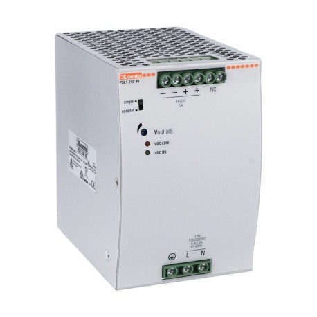 PSL124048 - PSL124048 LOVATO DIN RAIL SWITCHING POWER SUPPLY, SINGLE PHASE. 48VDC, 5A / 240W
