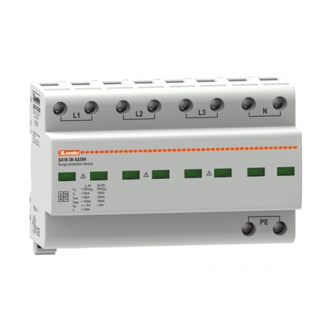 SA1B3NA320R - SA1B3NA320R LOVATO SURGE PROTECTION DEVICE TYPE 1 AND 2 MONOBLOCK, IEC IMPULSE CURRENT IIMP (10/350ΜS) 25KA ..