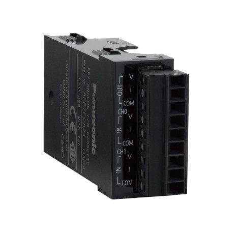 AFP7FCA21 - AFP7FCA21 PANASONIC FP7 analog I/O cassette, 2 ch. inputs (0-10V / 0-5V / 0-20mA, 12-bit, 2ms/2ch.), 1 ch. o..